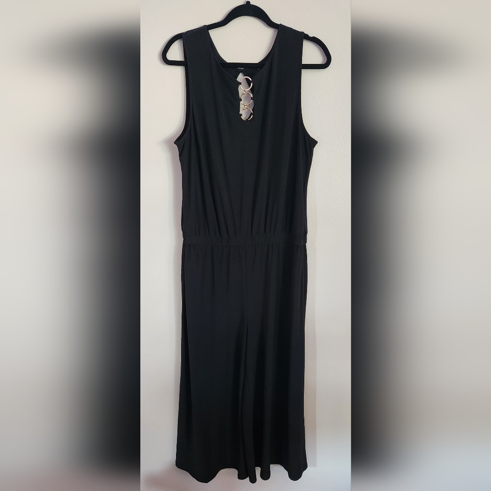 Black jumpsuit by MSK with calf length legs in XL